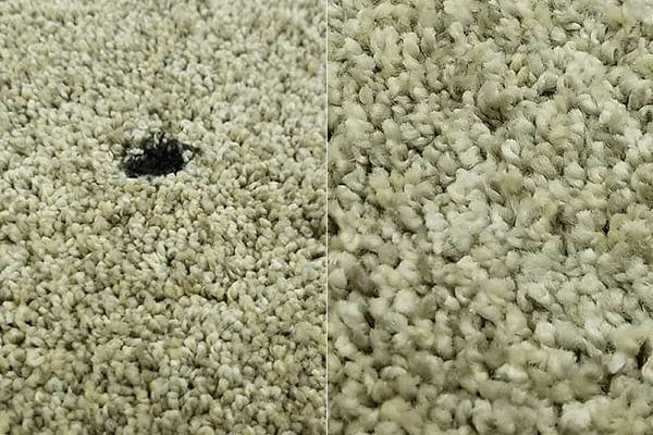 Carpet Burn Mark Burn mark on carpet repair Milwaukee
